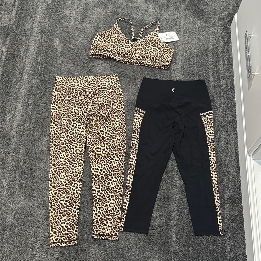 ZYIA Leopard Print Activewear Set